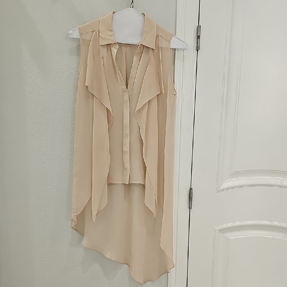Sleeveless Transparent Blouse